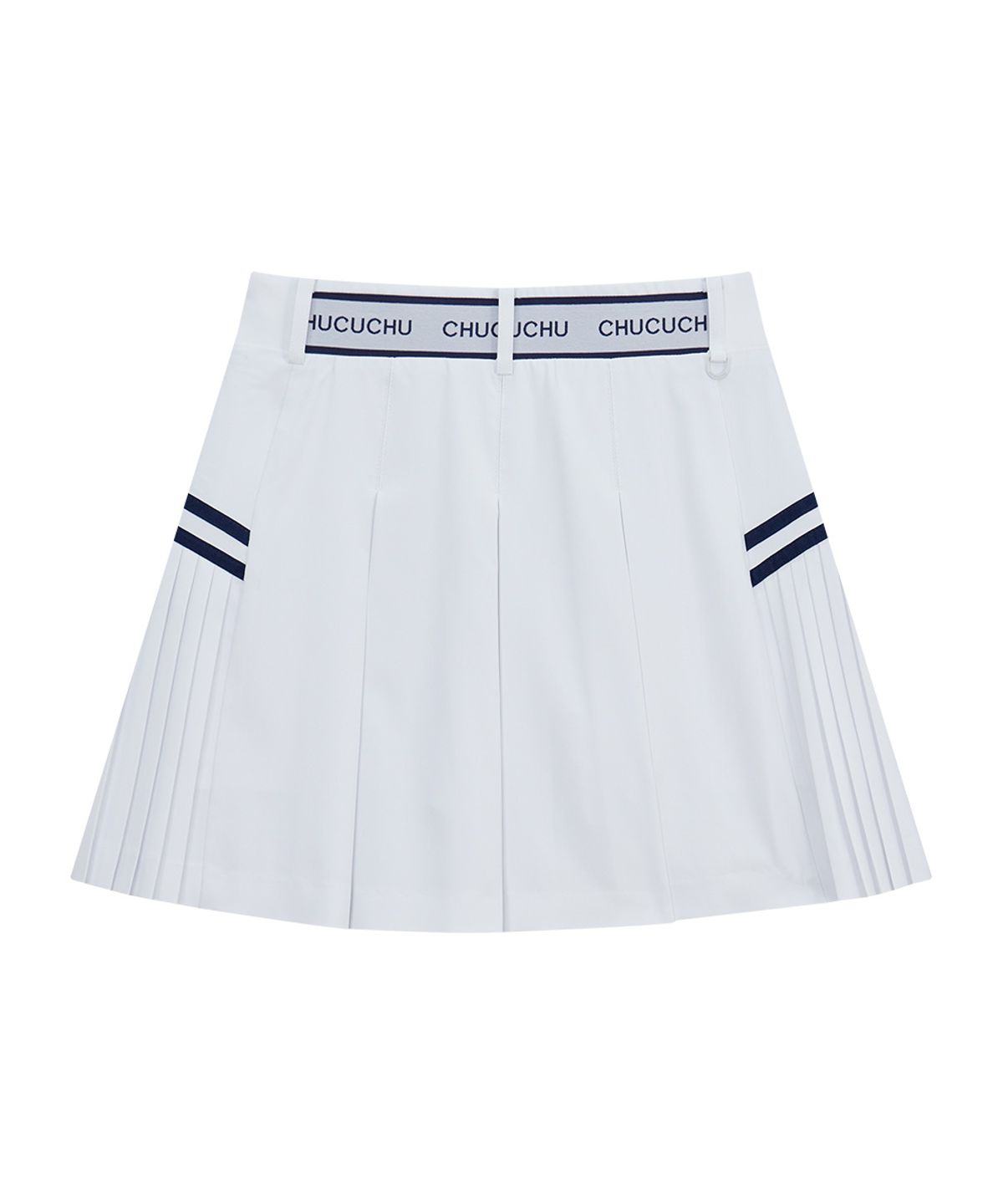 츄쿠츄(CHUCUCHU) 사이드 윙 플리츠 스커트 (WHITE) CBFSS-SK006W