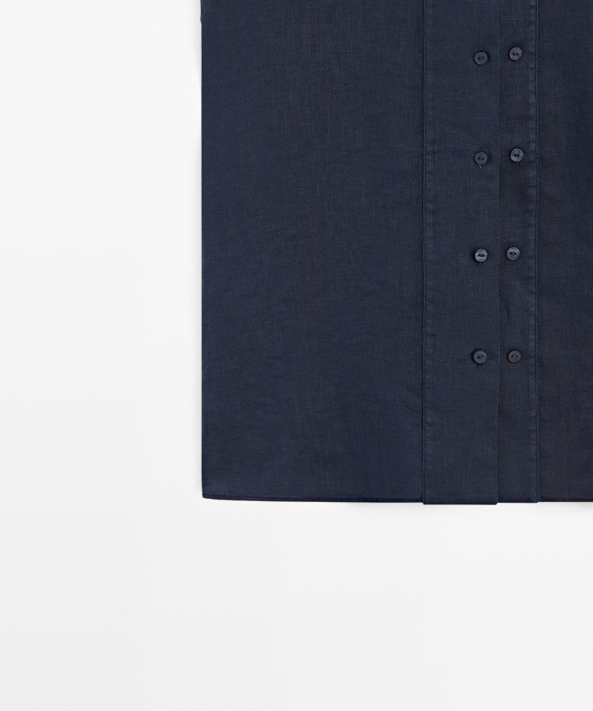 마시모두띠(MASSIMO DUTTI) 버튼 디테일 100% 린넨 플루이드 셔츠