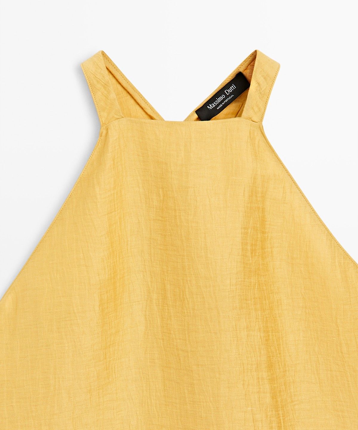 마시모두띠(MASSIMO DUTTI) 린넨 블렌드 홀터넥 탑