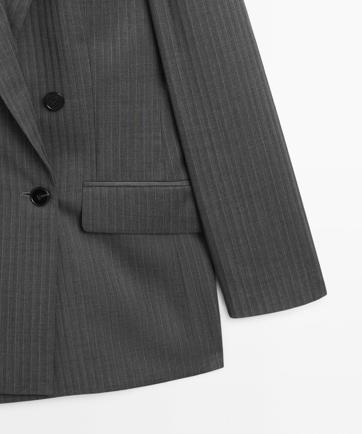 마시모두띠(MASSIMO DUTTI) Pinstripe cool wool blend suit blazer