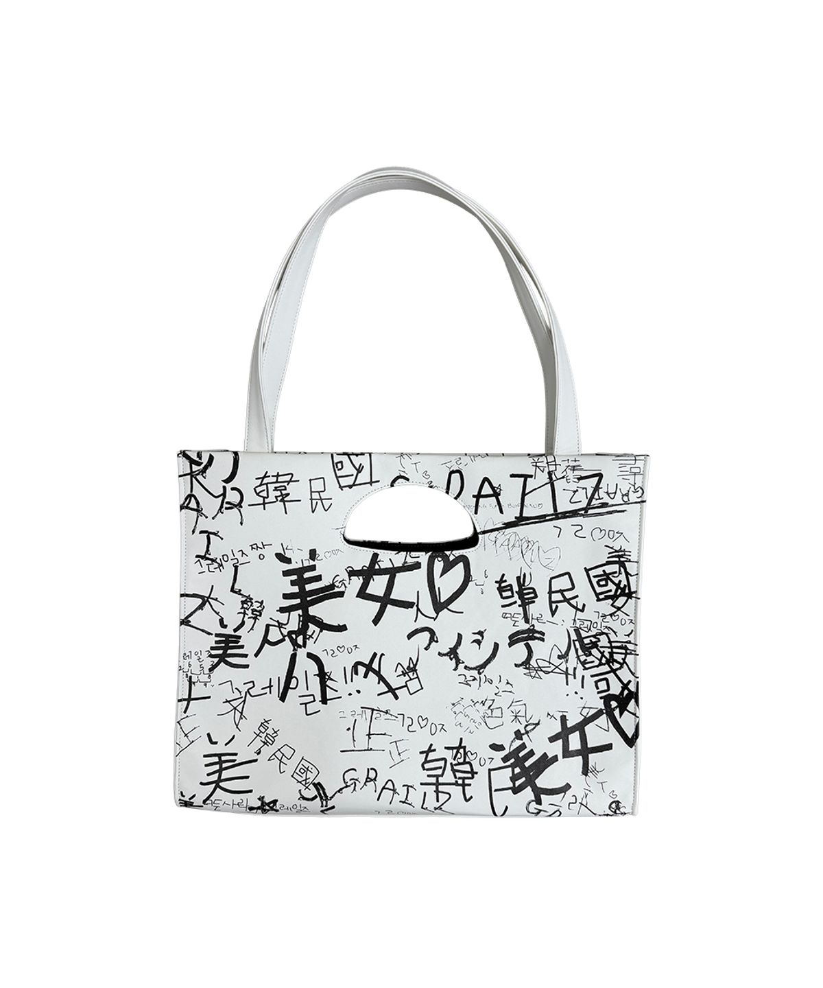 그레일즈(GRAILZ) GRAFFITI TOTE BAG [WHITE]