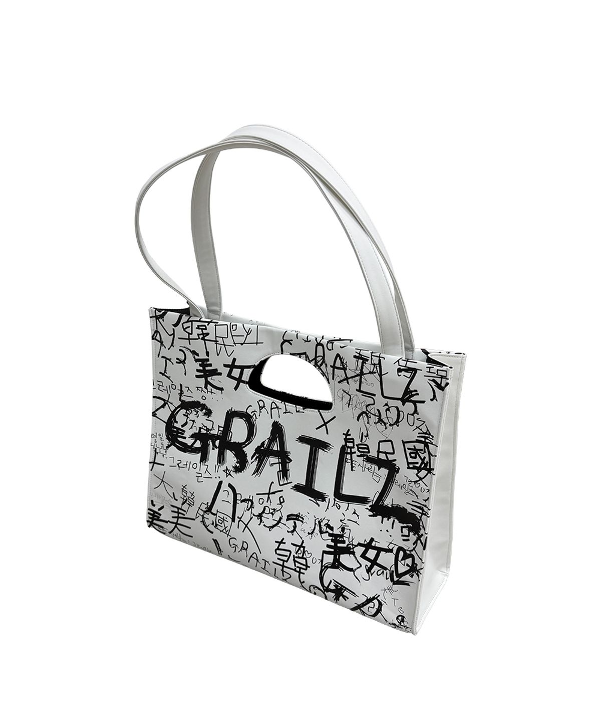 그레일즈(GRAILZ) GRAFFITI TOTE BAG [WHITE]