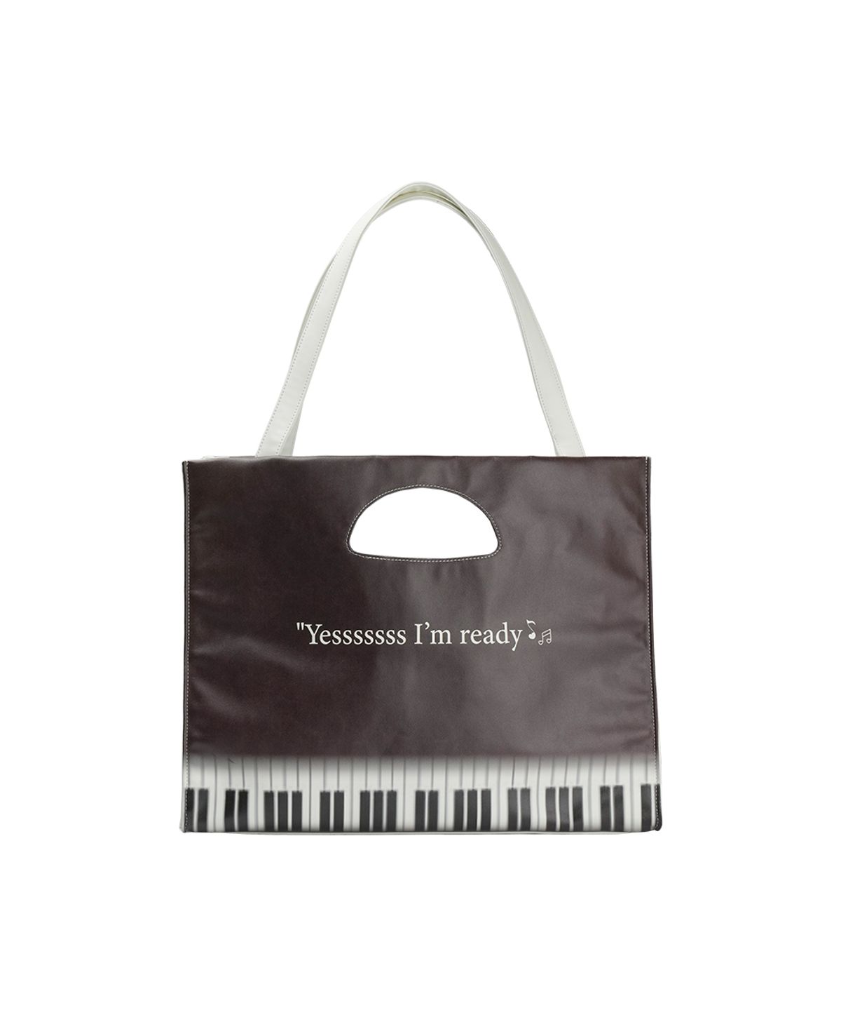 그레일즈(GRAILZ) WANT A BOYFRIEND TOTE BAG [BROWN]