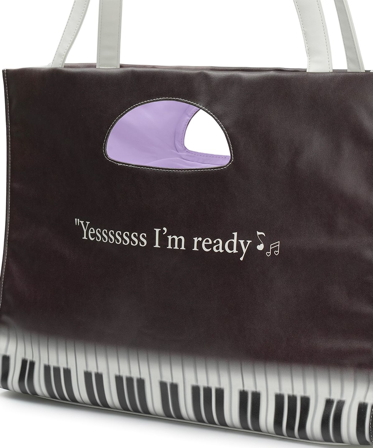 그레일즈(GRAILZ) WANT A BOYFRIEND TOTE BAG [BROWN]