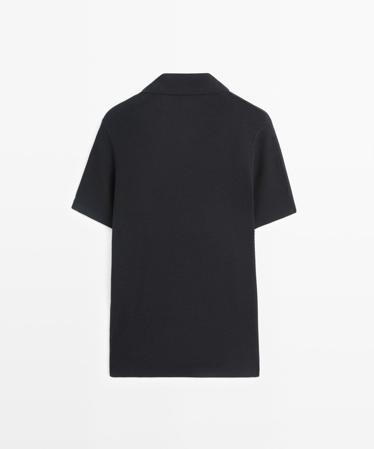 마시모두띠(MASSIMO DUTTI) 코튼 블렌드 브이넥 니트 폴로 셔츠