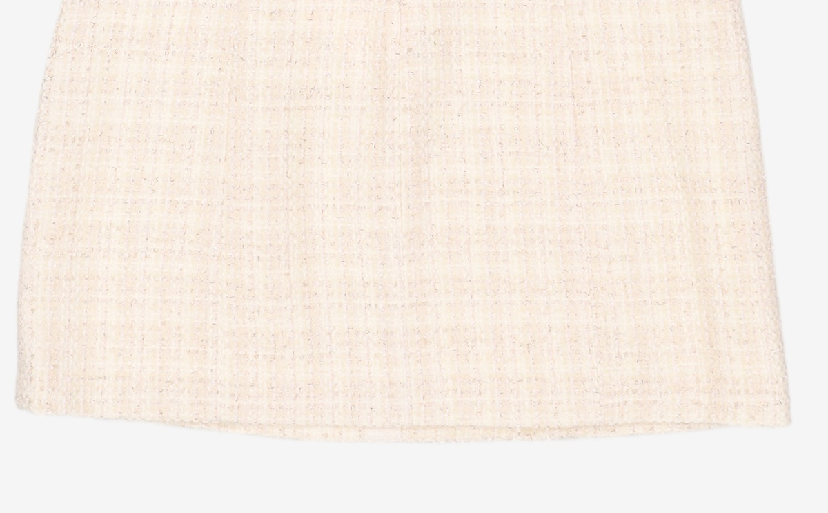 룩캐스트(LOOKAST) 아이보리 에이미 트위드 드레스 / IVORY AMY TWEED DRESS M