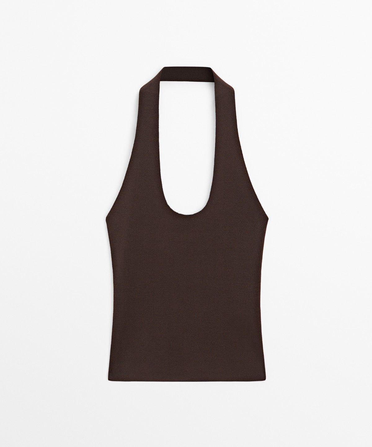 마시모두띠(MASSIMO DUTTI) 플루이드 홀터넥 탑