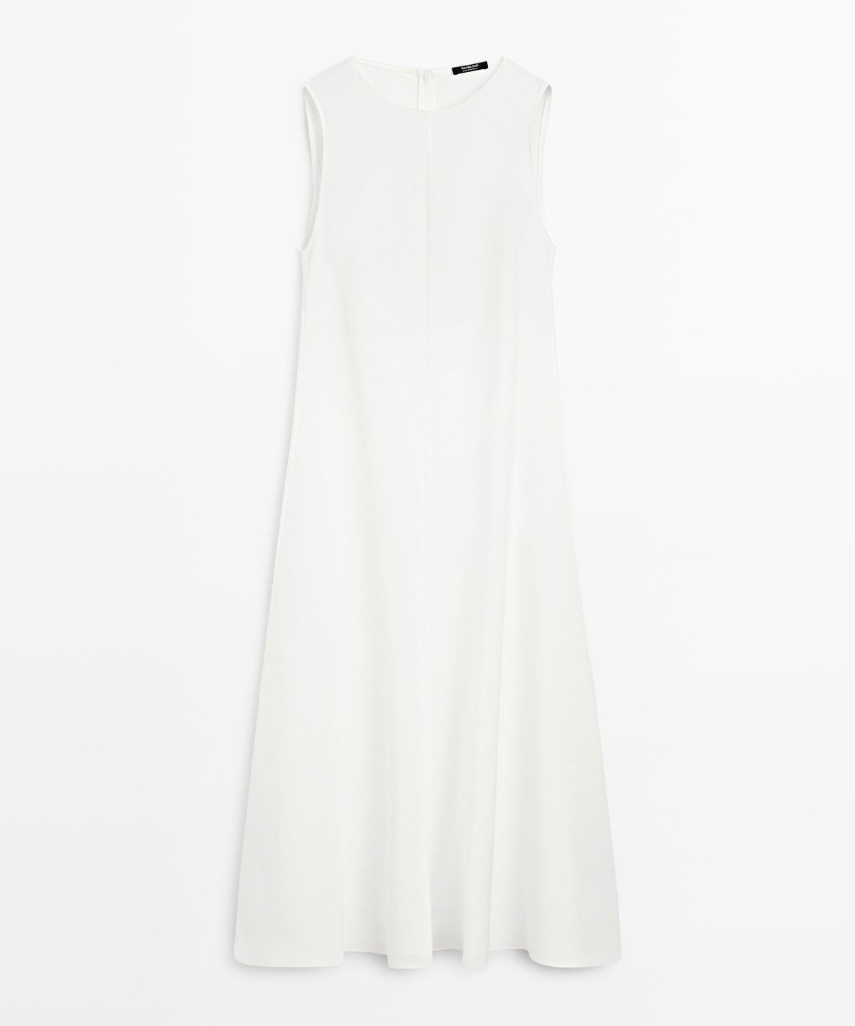 마시모두띠(MASSIMO DUTTI) 린넨 블렌드 플루이드 미디 드레스