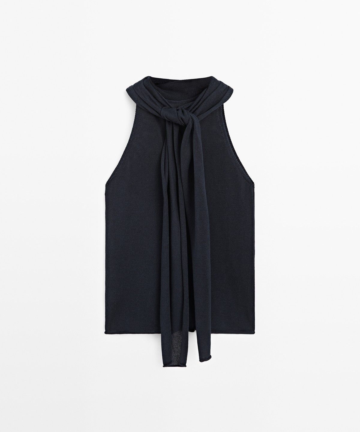 마시모두띠(MASSIMO DUTTI) 타이넥 홀터 플루이드 탑