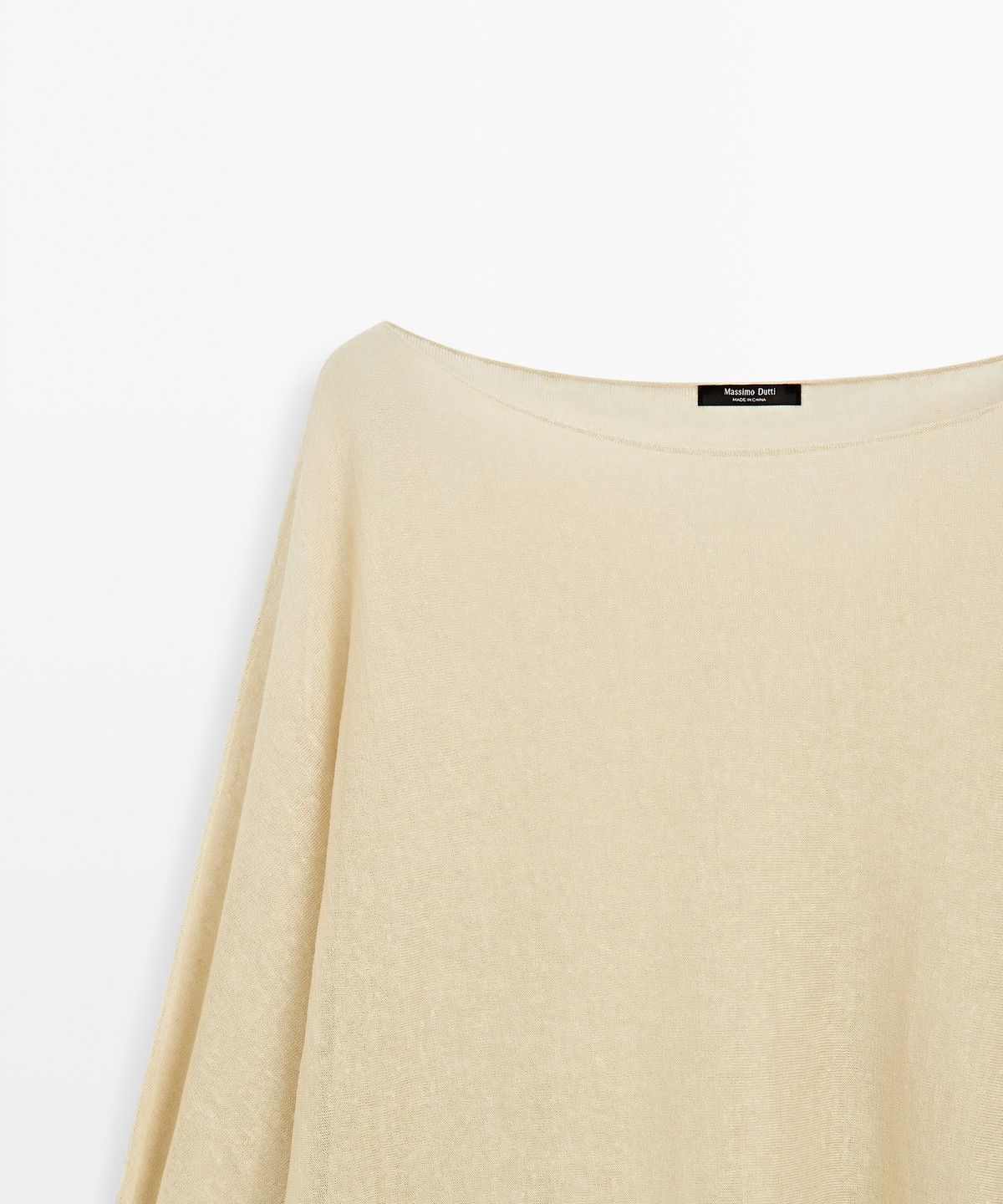 마시모두띠(MASSIMO DUTTI) 린넨 블렌드 케이프 스타일 플루이드 스웨터