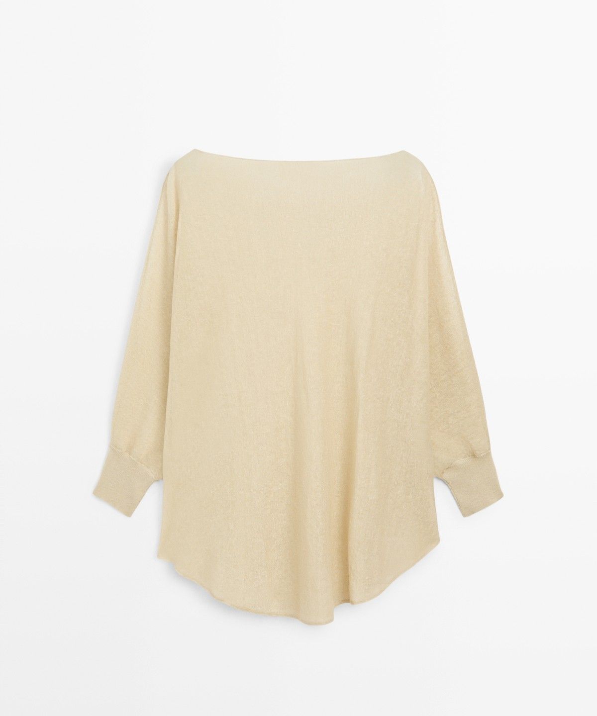 마시모두띠(MASSIMO DUTTI) 린넨 블렌드 케이프 스타일 플루이드 스웨터