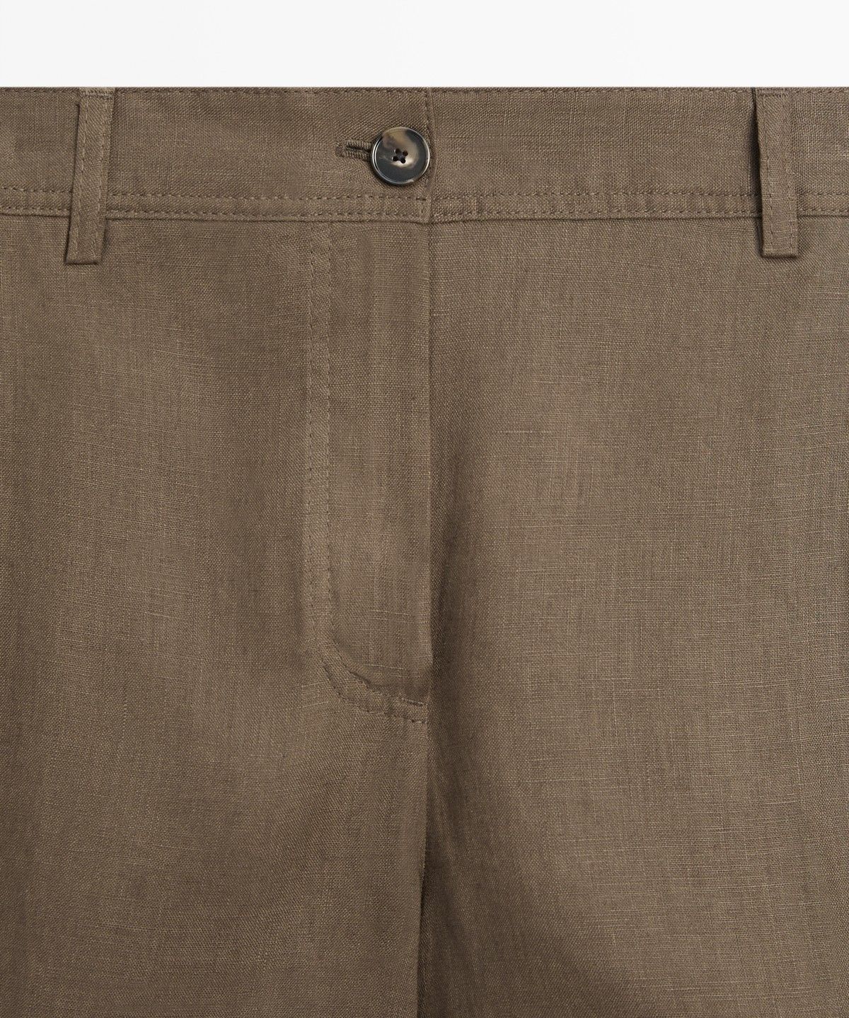 마시모두띠(MASSIMO DUTTI) 100% 린넨 플리츠 쇼츠