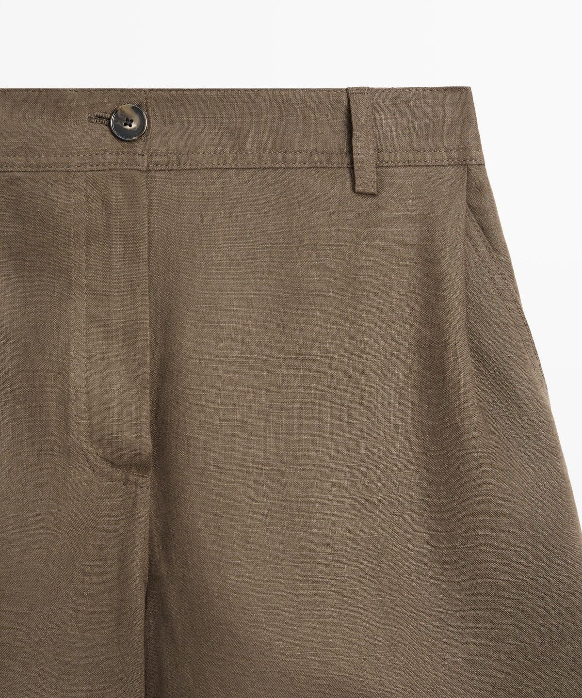 마시모두띠(MASSIMO DUTTI) 100% 린넨 플리츠 쇼츠