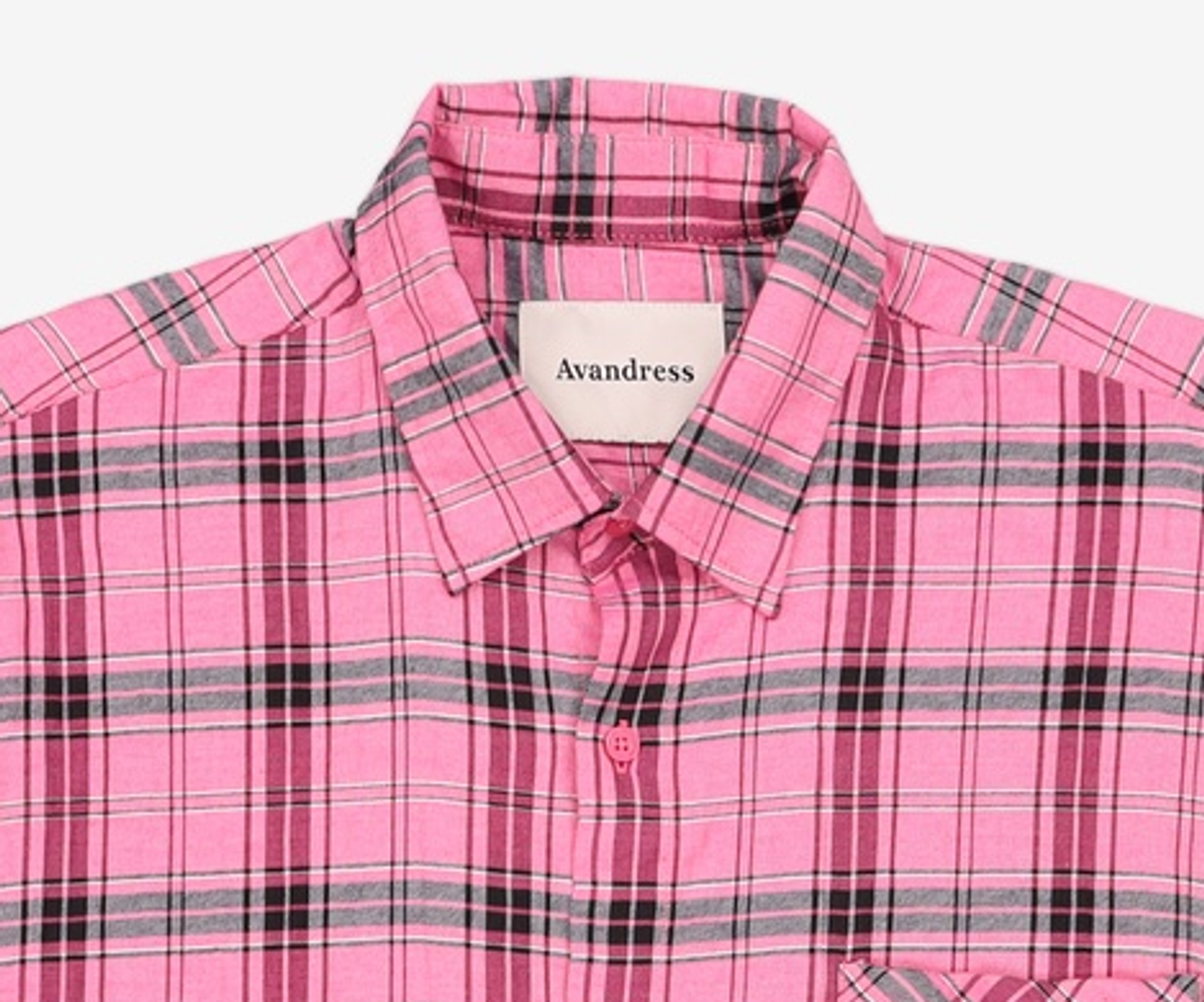 어반드레스(AVANDRESS) Legacy Linkle Check Overfit Rollup Shirt - 2COL M