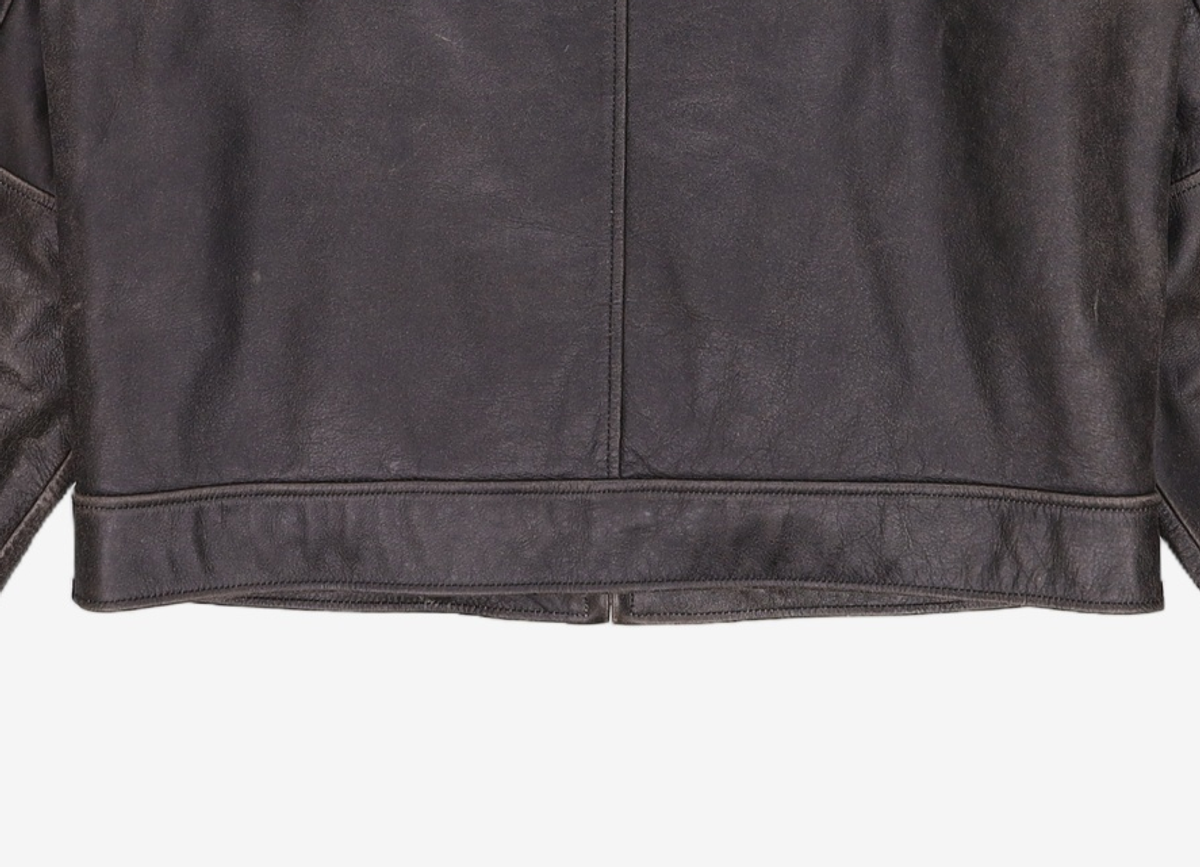 글로니(GLOWNY) FADE LEATHER JACKET - REGULAR (BLACK)