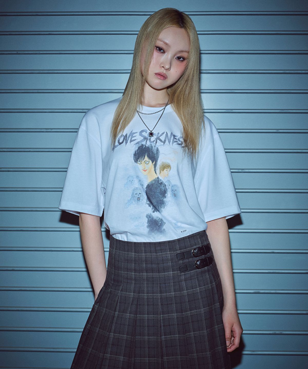 무신사 스탠다드(MUSINSA STANDARD) [이토 준지 컬래버] Love Sickness 티셔츠 [화이트]