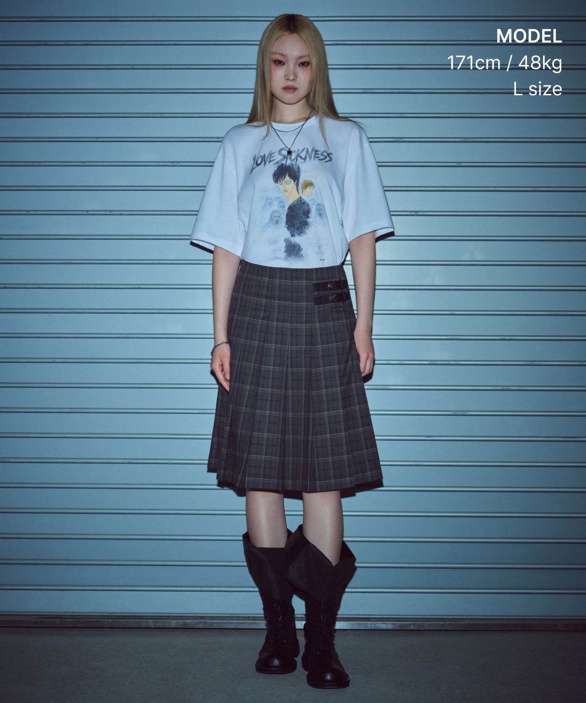 무신사 스탠다드(MUSINSA STANDARD) [이토 준지 컬래버] Love Sickness 티셔츠 [화이트]