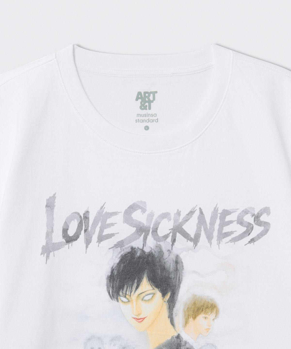무신사 스탠다드(MUSINSA STANDARD) [이토 준지 컬래버] Love Sickness 티셔츠 [화이트]