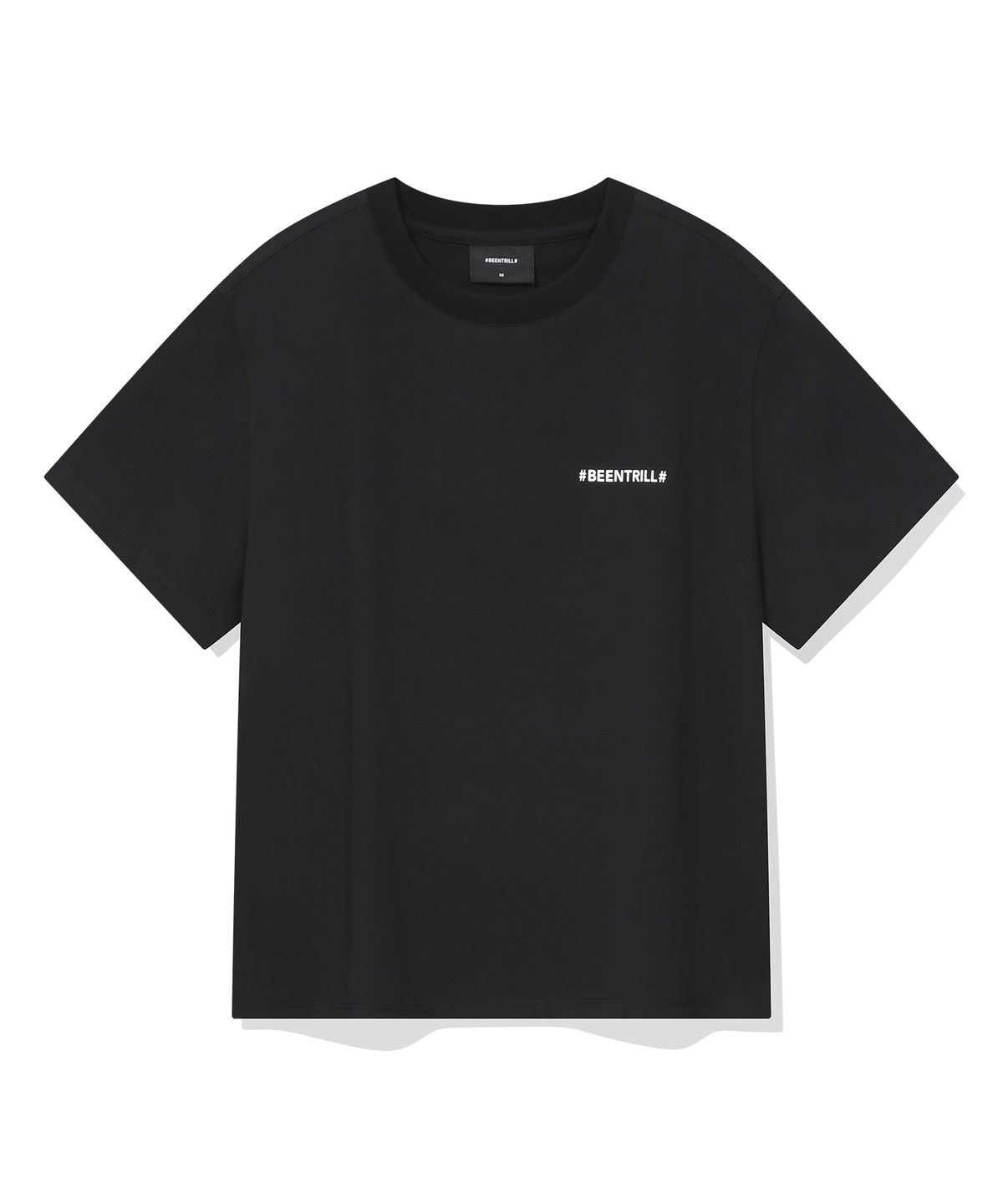 빈트릴(BEENTRILL) 우먼스 디제잉 크롭 반팔티(블랙)