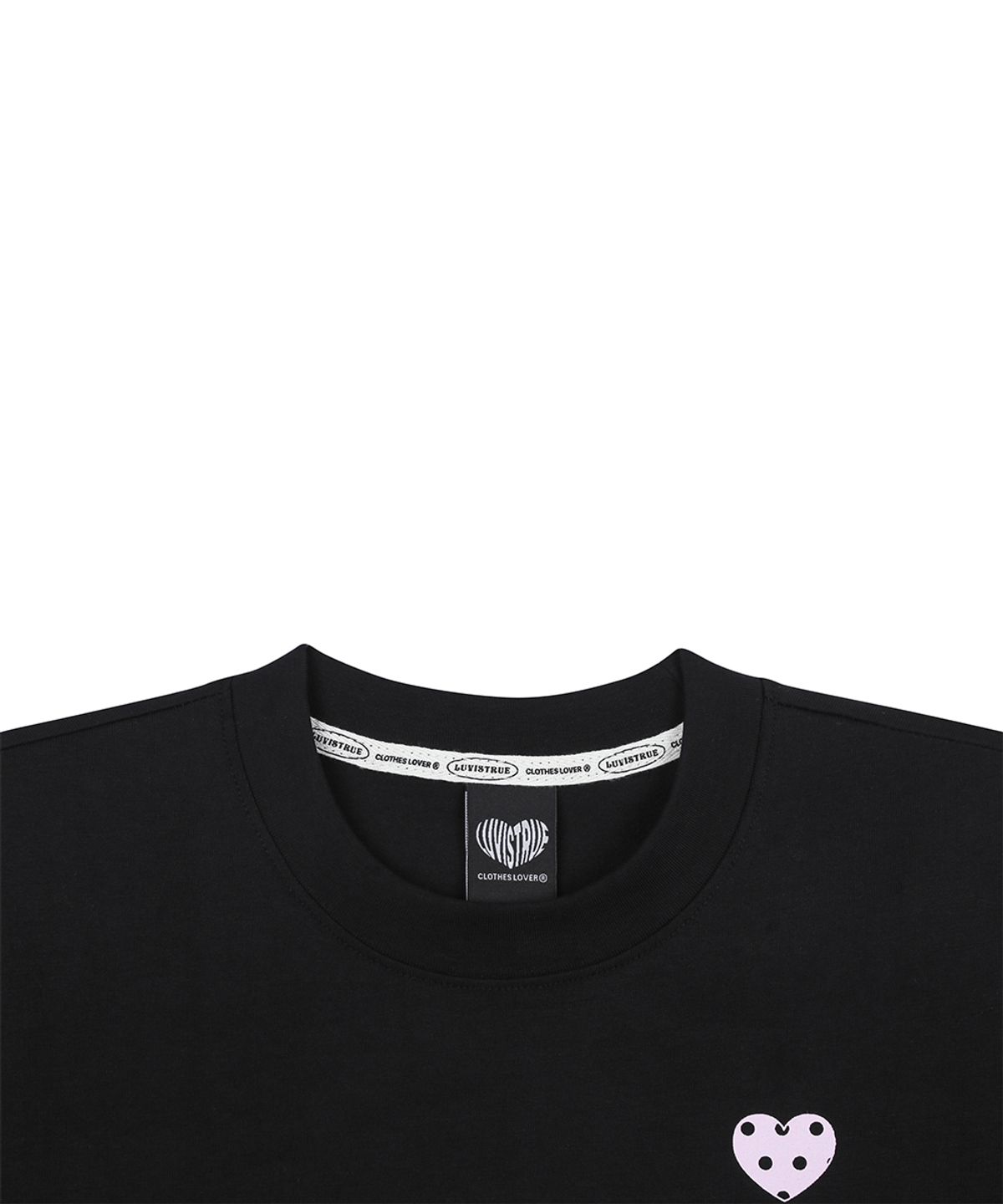 러브이즈트루(LUVISTRUE) SY LUV DOT TEE(BLACK)