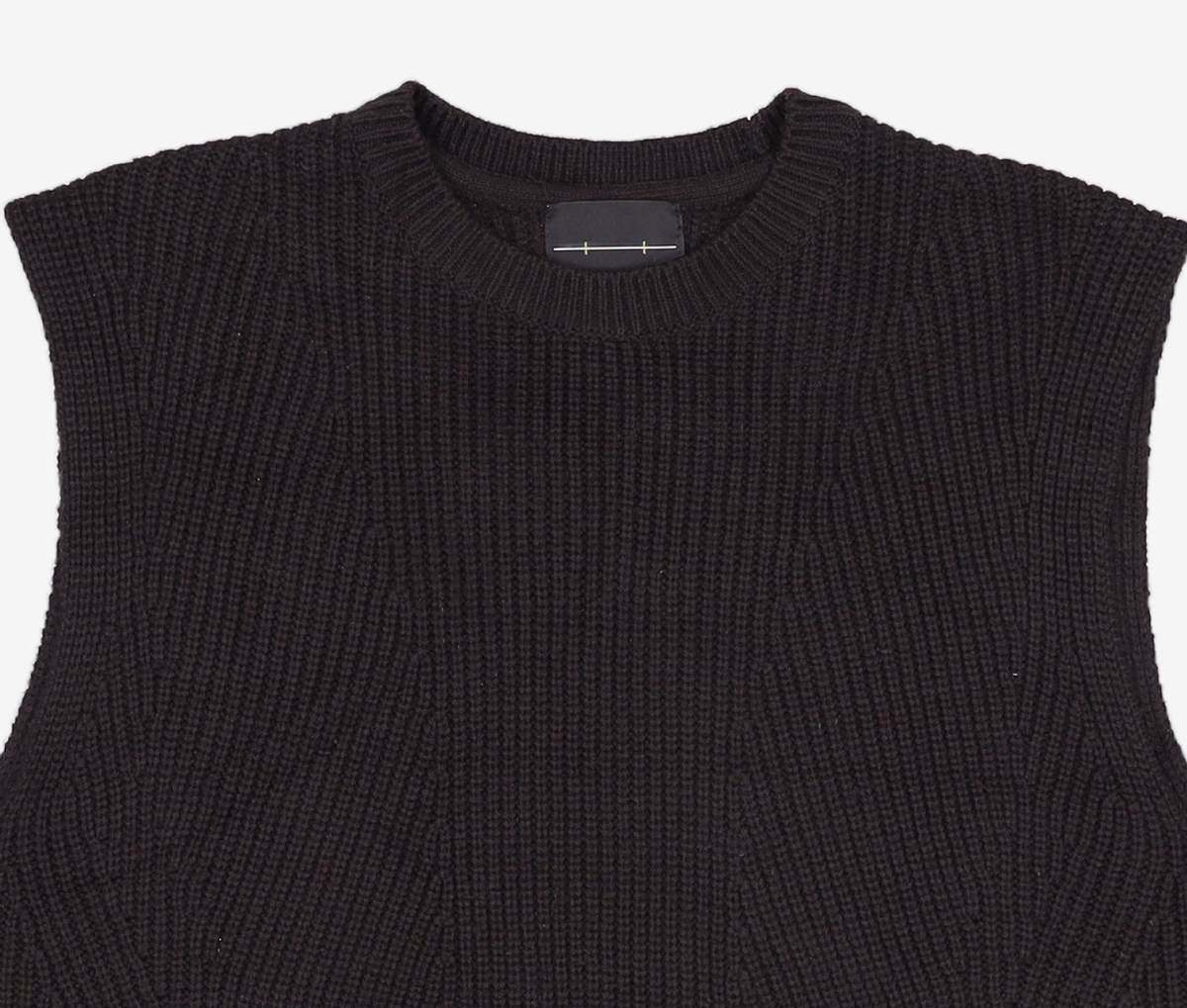 메종미네드(MAISON MINED) SIDE BUTTON KNIT VEST BLACK L