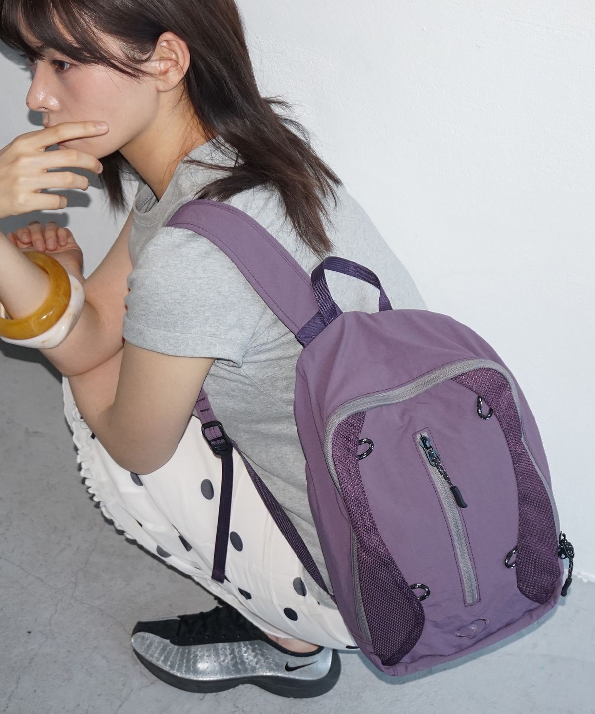 샐볼(SALBOL) 503 MESH BACKPACK [PURPLE]