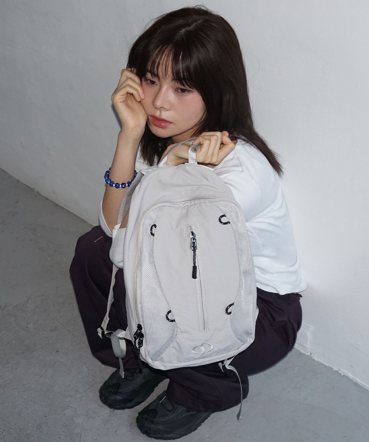 샐볼(SALBOL) 503 MESH BACKPACK [GRAY]
