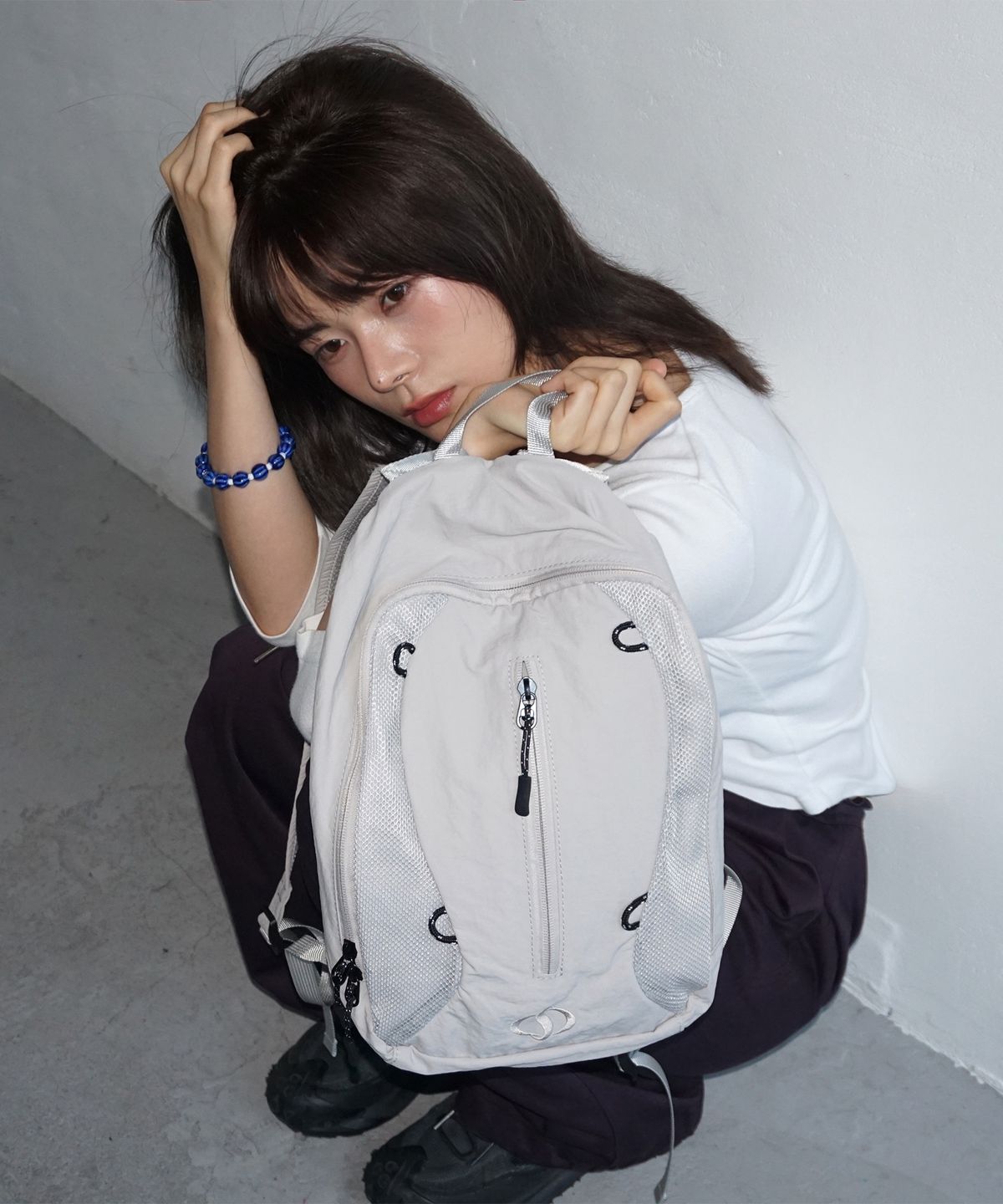샐볼(SALBOL) 503 MESH BACKPACK [GRAY]