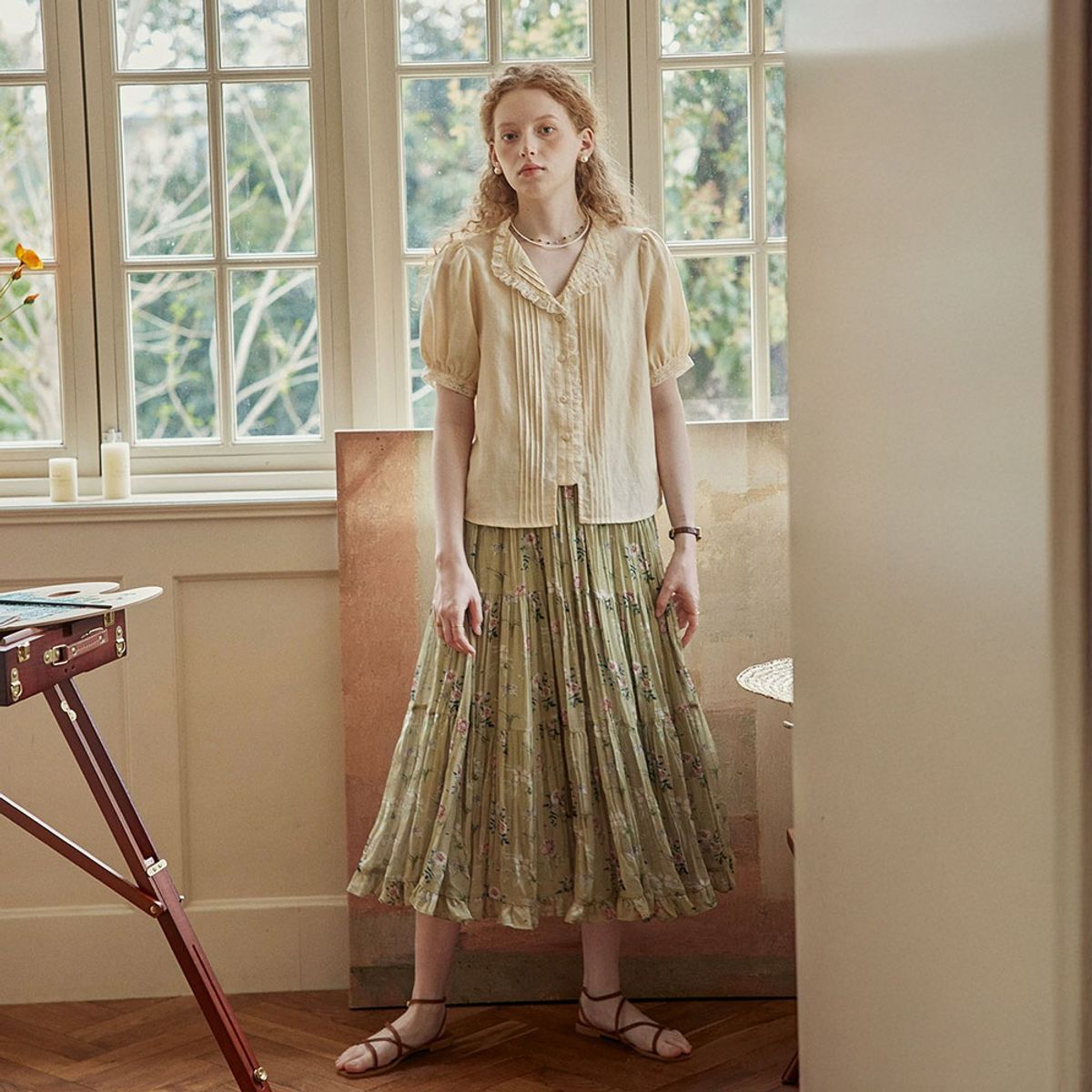 프라우드 마리(PROUD MARY) PM_Vintage floral tiere skirt