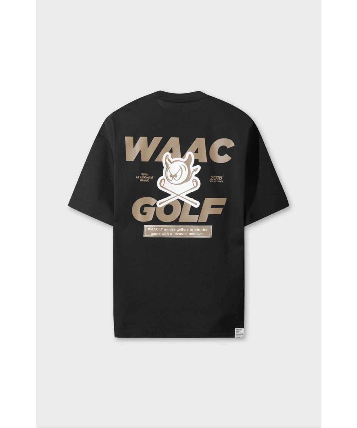 왁(WAAC) Men Tricot mesh high-neck t-shirts WMTCM26330BKX