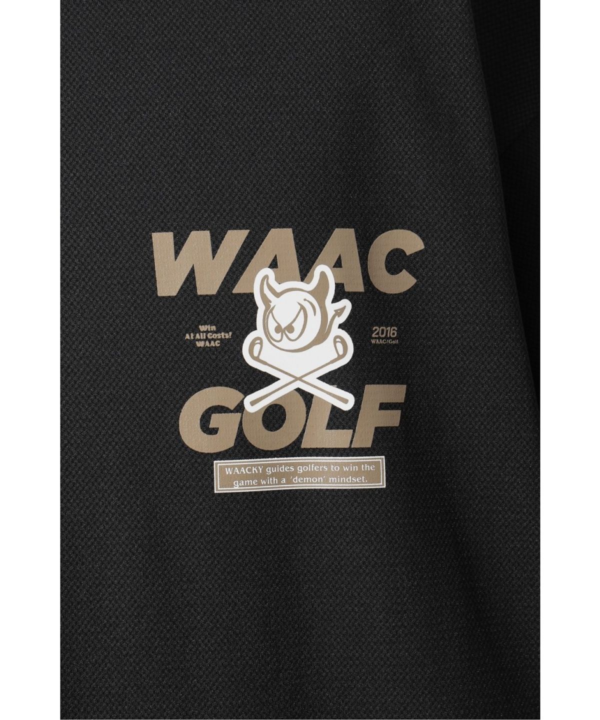 왁(WAAC) Men Tricot mesh high-neck t-shirts WMTCM26330BKX