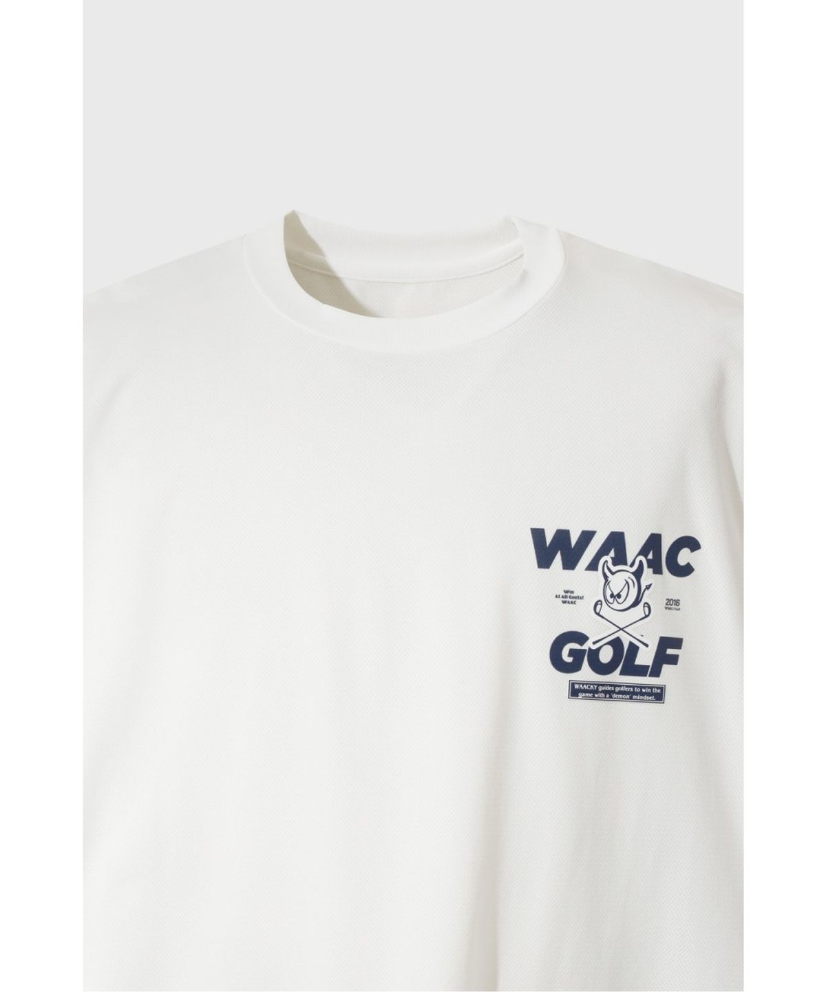 왁(WAAC) Men Tricot mesh high-neck t-shirts WMTCM26330WHX