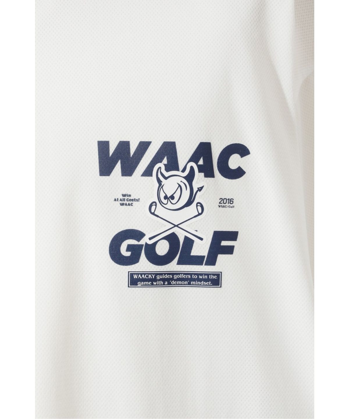 왁(WAAC) Men Tricot mesh high-neck t-shirts WMTCM26330WHX