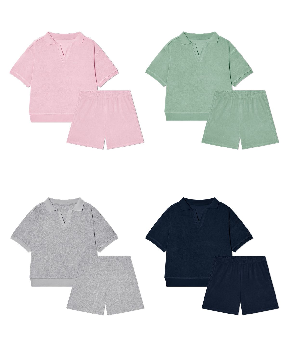 휘게 언더웨어(HYGGE UNDERWEAR) 라이트 테리 카라 셋업 - 4Colors