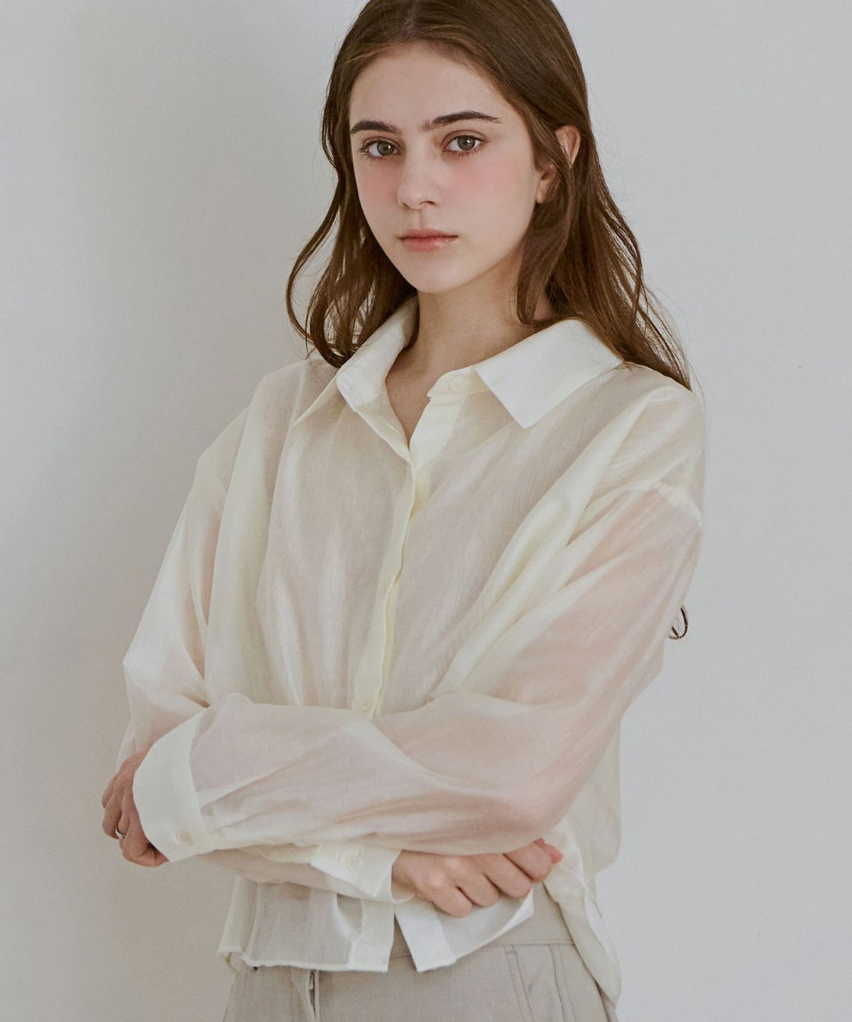 루시다(LUSIDA) 에르빈 더블 레이어 셔츠_2 Colors