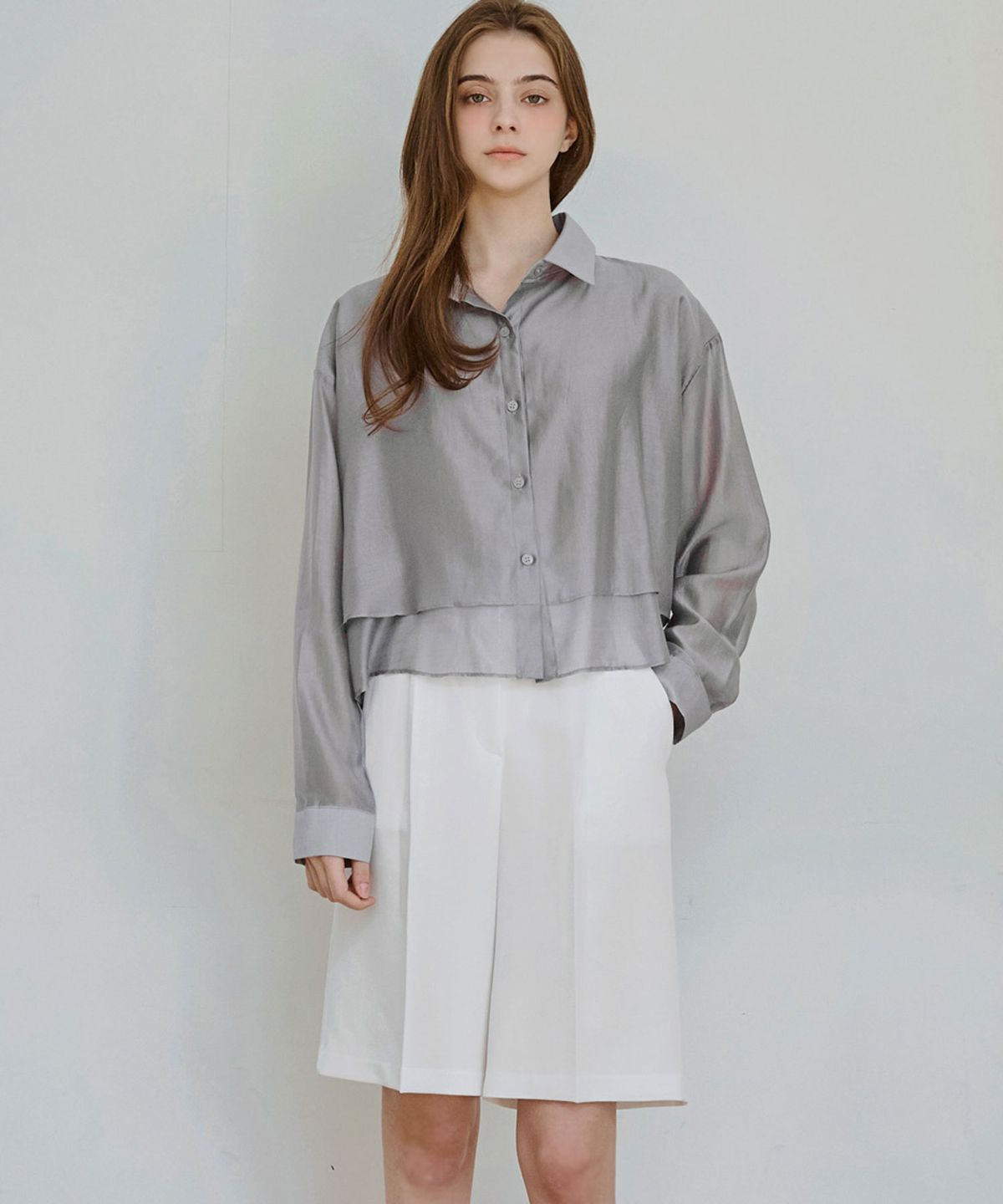 루시다(LUSIDA) 에르빈 더블 레이어 셔츠_2 Colors
