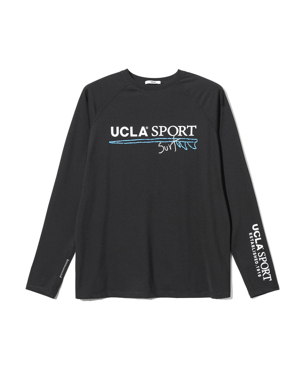 유씨엘에이(UCLA) 남성 스포츠 서프보드 래글런 래쉬가드[BLACK](UCRLT40)