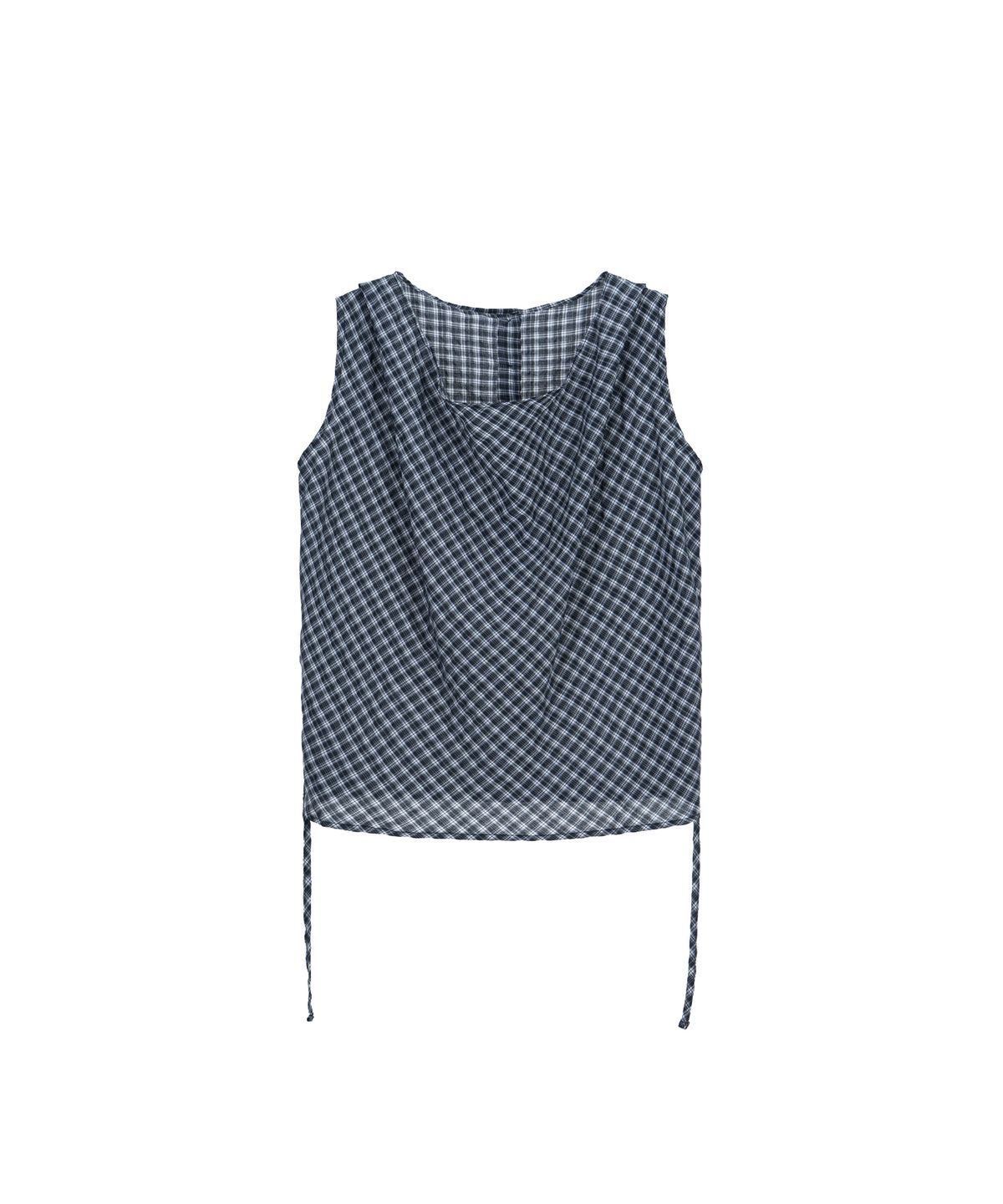 메이버유(MAYVERU) Atly Check blouse _ Black