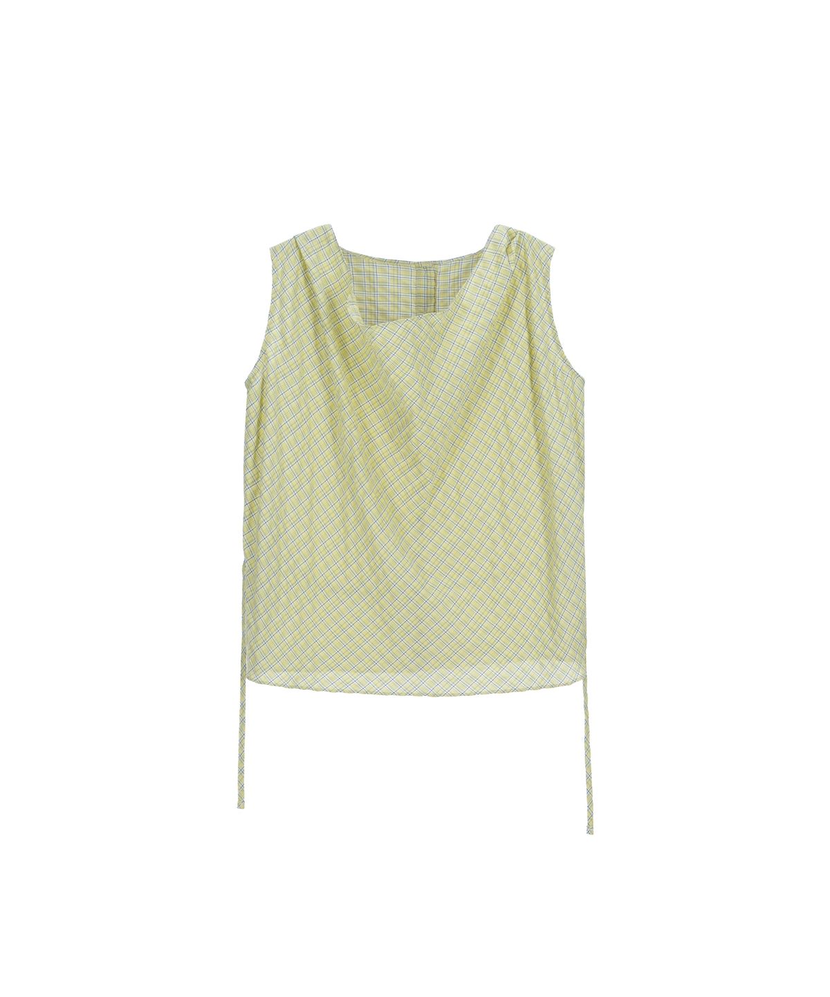 메이버유(MAYVERU) Atly Check blouse _ Yellow