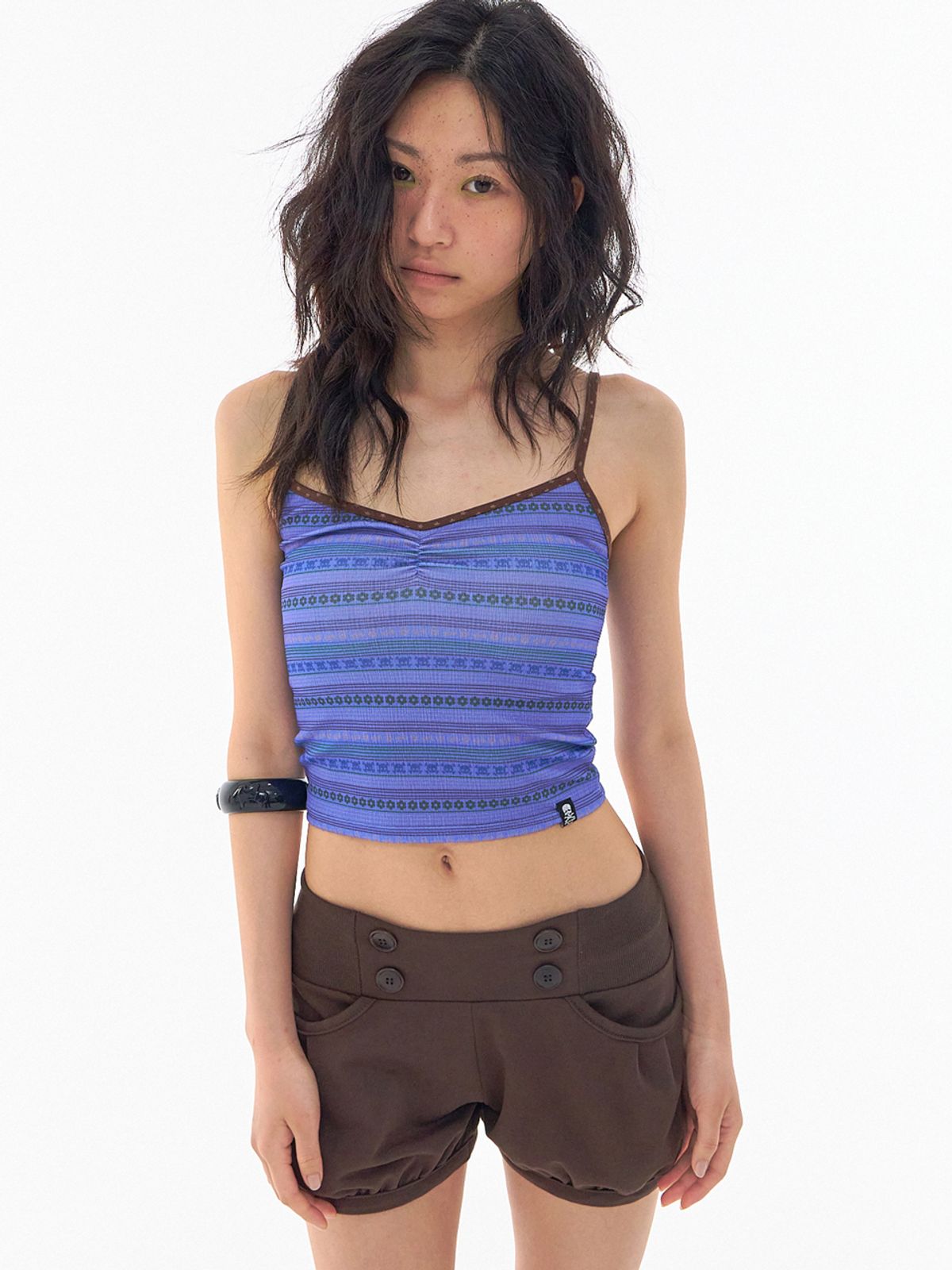 익스파이어드걸(EXPIRED GIRL) Multi Stripe Tank Blueberry