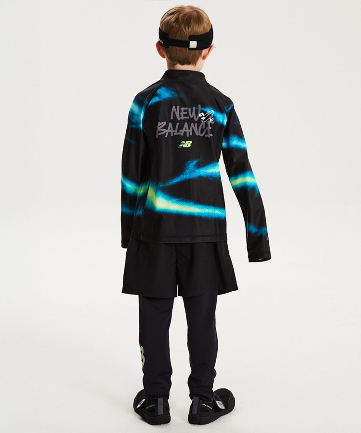 뉴발란스 키즈(NEWBALANCEKIDS) Spotlight Hot Summer_2IN1 아동 패턴 래쉬가드 집업 셋업 NK9RG3971U19