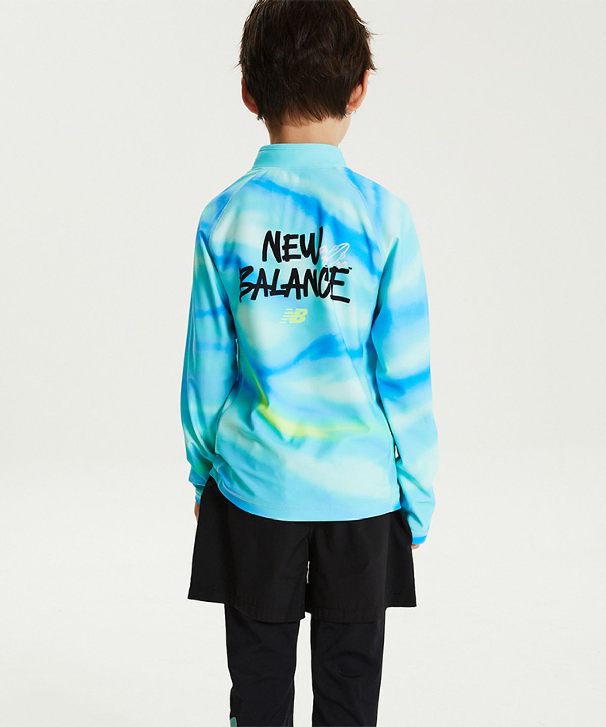 뉴발란스 키즈(NEWBALANCEKIDS) Spotlight Hot Summer_2IN1 아동 패턴 래쉬가드 집업 셋업 NK9RG3971U50