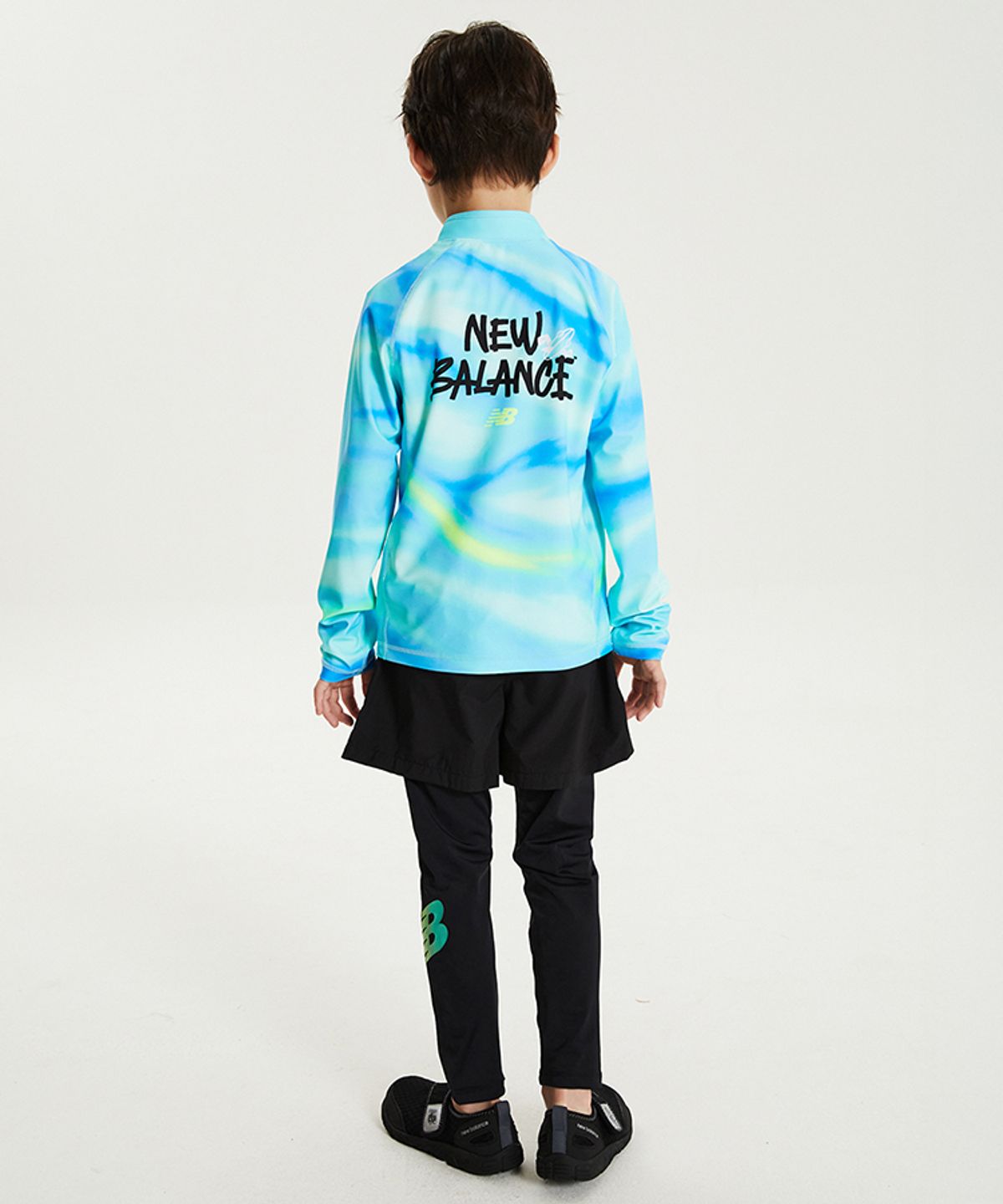 뉴발란스 키즈(NEWBALANCEKIDS) Spotlight Hot Summer_2IN1 아동 패턴 래쉬가드 집업 셋업 NK9RG3971U50