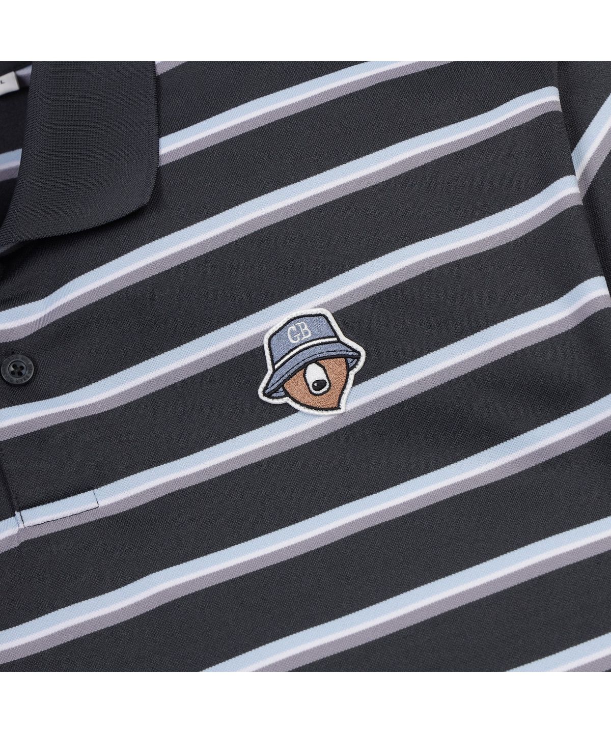 골든베어(GOLDEN BEAR) (M) Striped Pique T-shirt G4TAM26421NYX