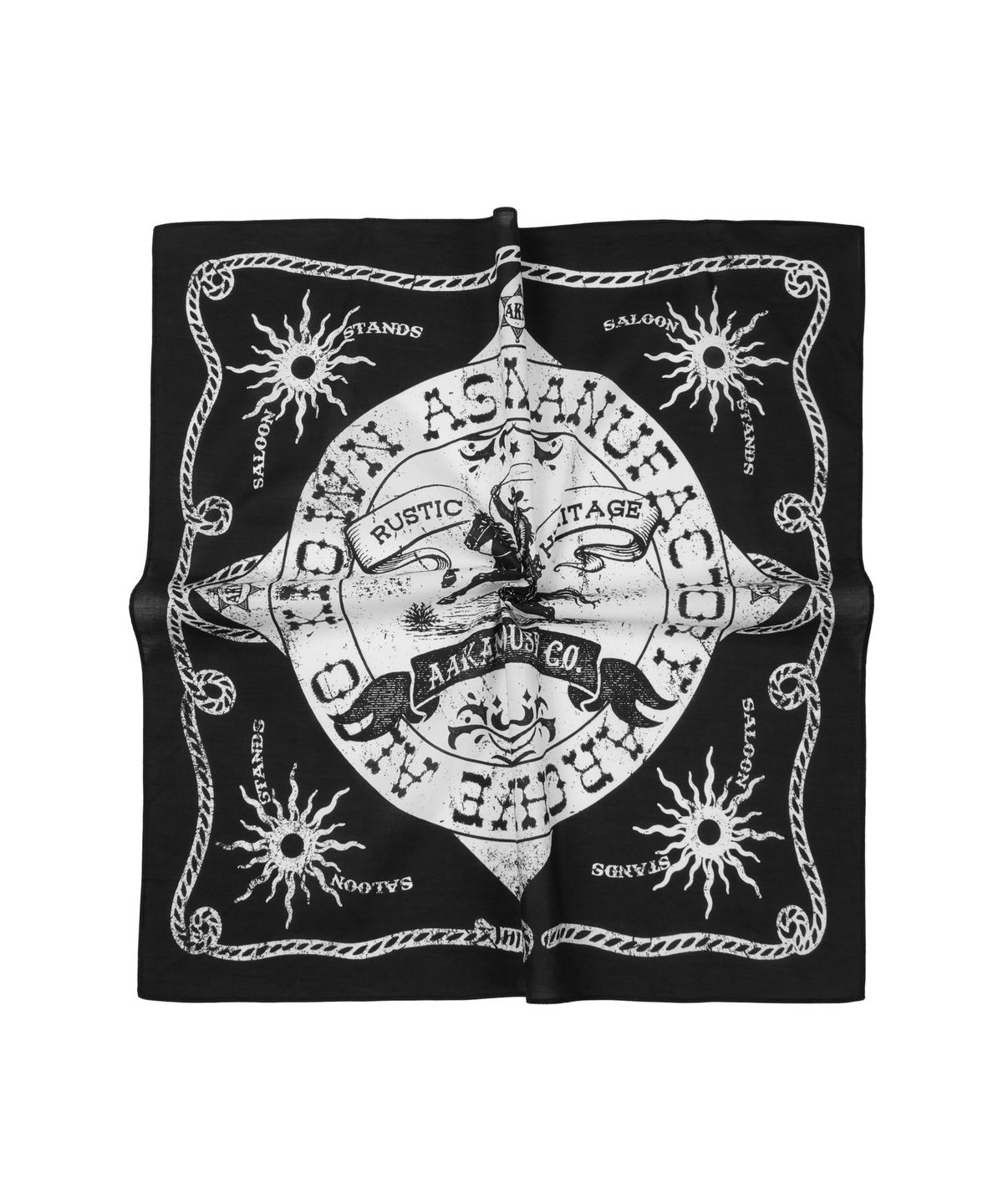 아캄(AAKAM) Western Signature Bandana (Black)