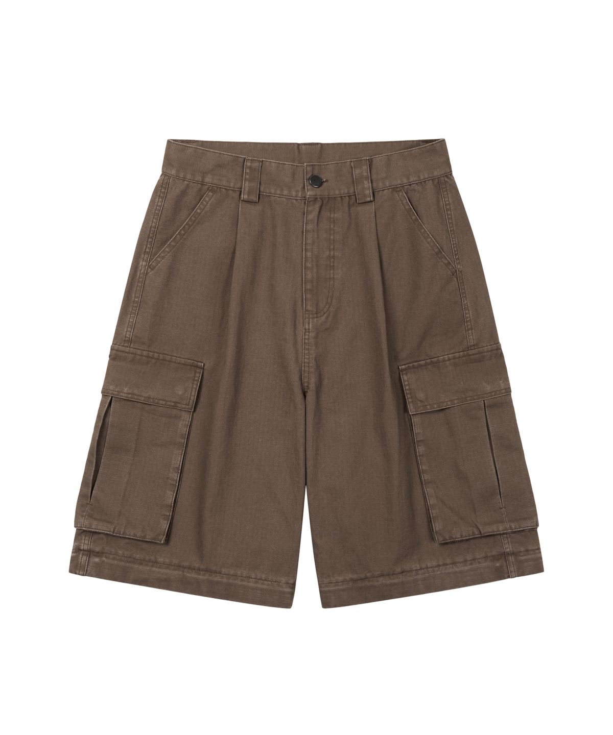 아캄(AAKAM) Patch Cargo Bermuda Pants (Brown)