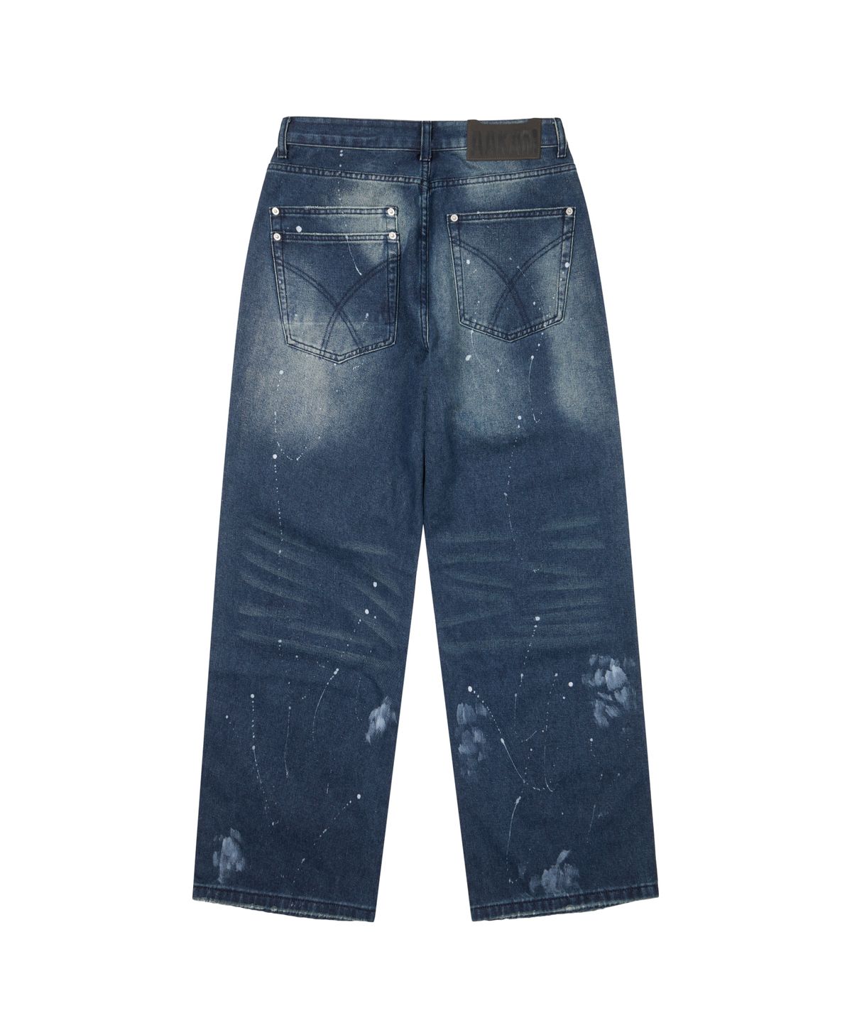 아캄(AAKAM) Splatter Painted Denim Pants (Blue)