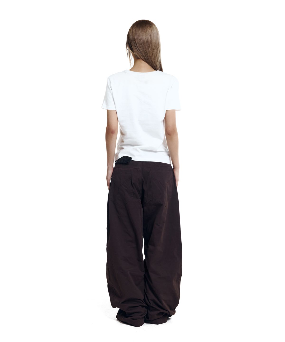 아캄(AAKAM) Shirring Utility Cargo Pants (Brown)