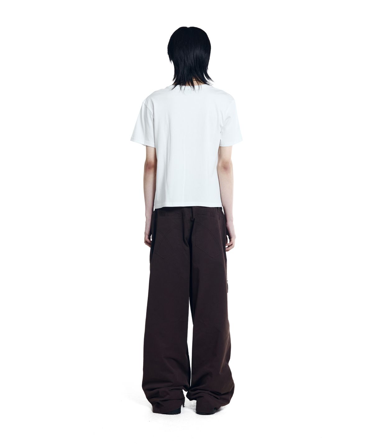 아캄(AAKAM) Shirring Utility Cargo Pants (Brown)