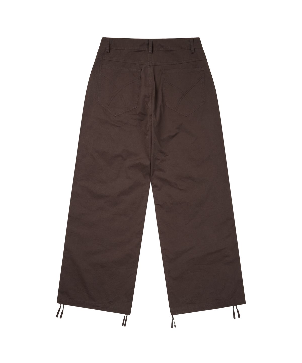 아캄(AAKAM) Shirring Utility Cargo Pants (Brown)